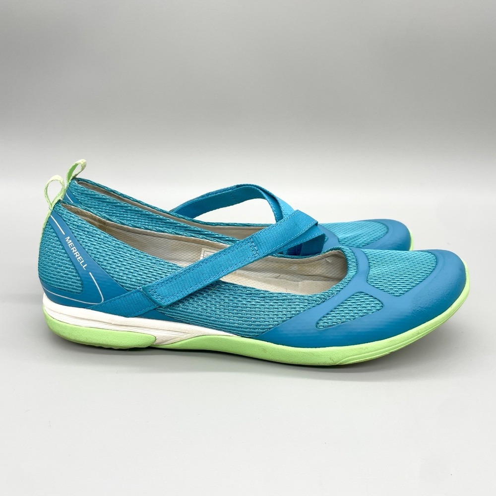 Merrell Ceylon Sport Mary Jane Sneakers Womens 11 Teal Blue Green Casual Travel - Picture 2 of 15